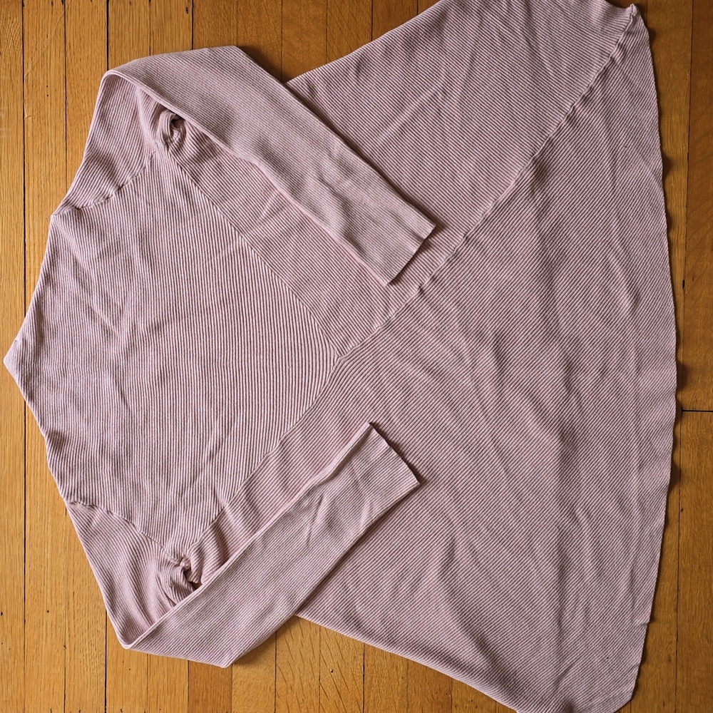 41 HAWTHORN, Saya Multi Ribbed Open Cardigan, Sandy Pink, EUC, Women's L - Picture 4 of 16